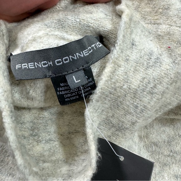 New French Connection Flossy Mock Neck Jumper Sweater Oatmeal - Picture 4 of 6